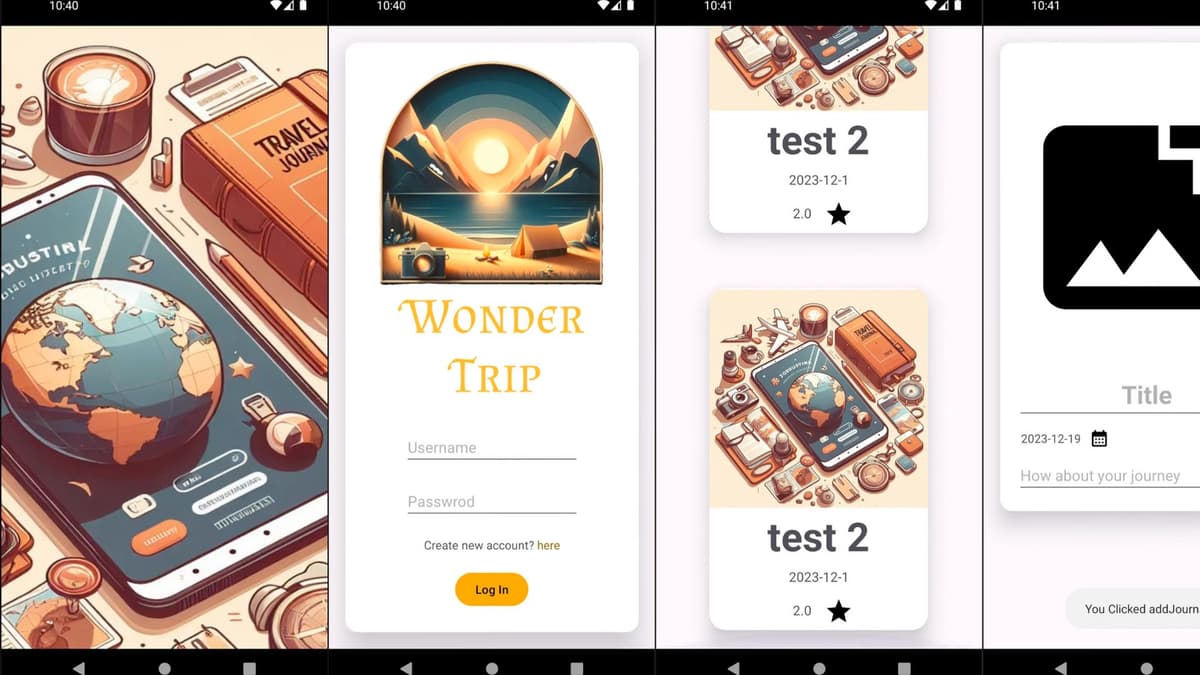 Wonder Trip – Travel Journal App